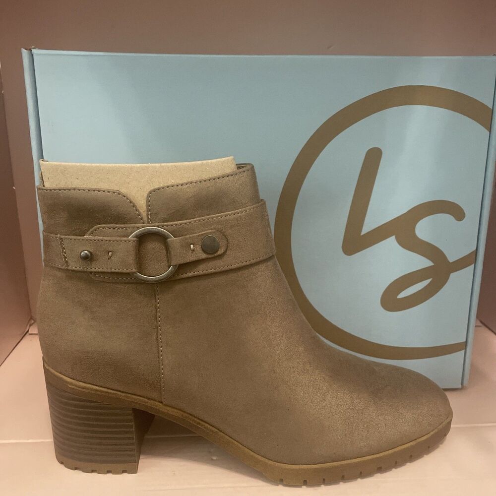 LifeStride Miranda Ankle Boots Putty Taupe Size 8  M Women’s Shoes
